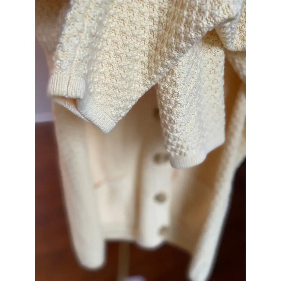 Lemon Yellow Cardigan Cottagecore Cozycore Knit Textured Appleseed’s Spring Fall - Picture 6 of 8